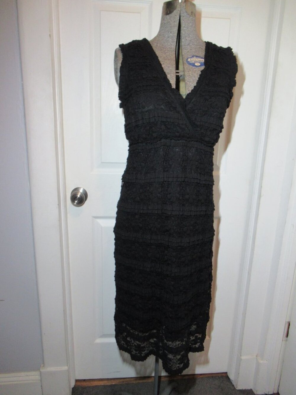 Whimsigoth Black Lace Dress Romantic Gothic Fairy Witchy Rockmans Sleeveless